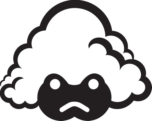 Tempestoso rage nuvem furiosa emblem design raging thunderhead vector nuvem angry logotipo