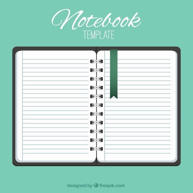 Template caderno verde