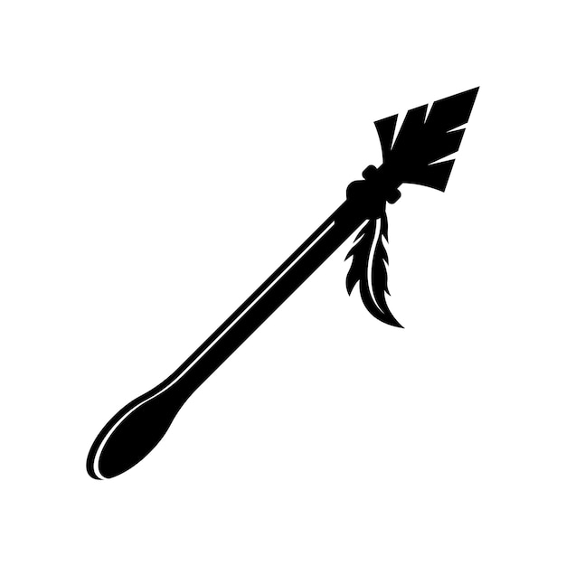 Template de ilustração vetorial de iconodesign do logotipo da lança
