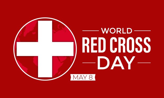 Template do dia mundial da cruz vermelha comemorado em 8 de maio banner flyer poster e design de fundo