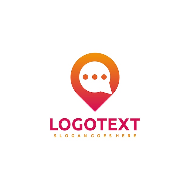 Template do logotipo do chat places