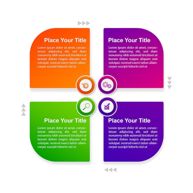 Vetor template infográfico