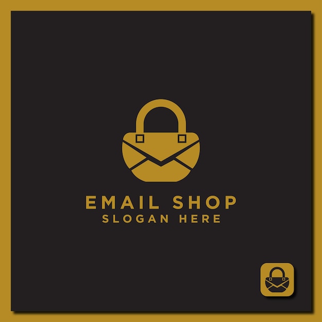 Template logo design ícone de compra de e-mail com um conceito moderno