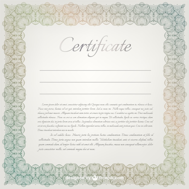 Template vector certificado