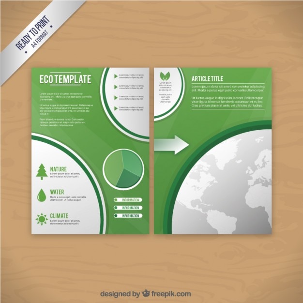 Template verde eco folheto