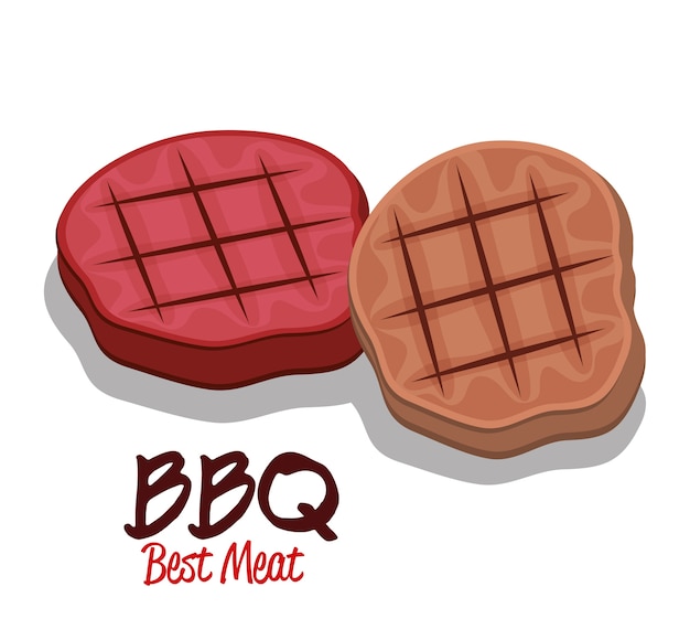 Tempo de churrasco melhor carne vector illustration design