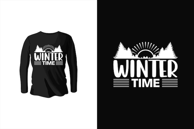 Tempo de inverno desenho de camiseta de inverno desenho de camiseta de inverno