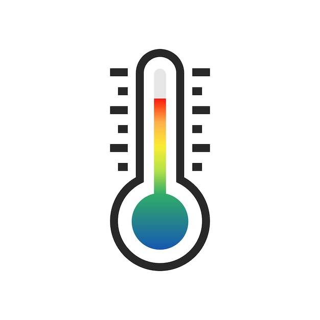 Tempo de temperatura quente e ilustração vetorial plana de previsão climática