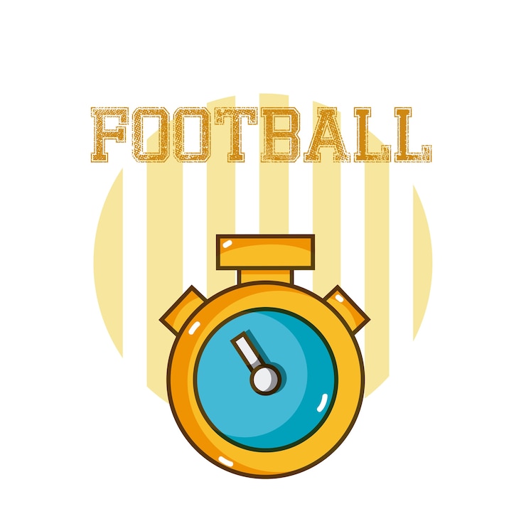Vetor tempo para design gráfico de ilustração vetorial de futebol