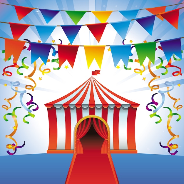 Tenda de circo de vetor