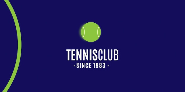 Vetor tennisclub desde 1983 fundo azul