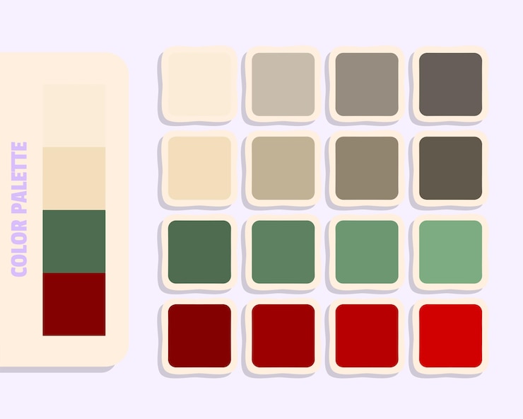 Vetor teoria das cores rgb paleta de cores design de correspondência de cores