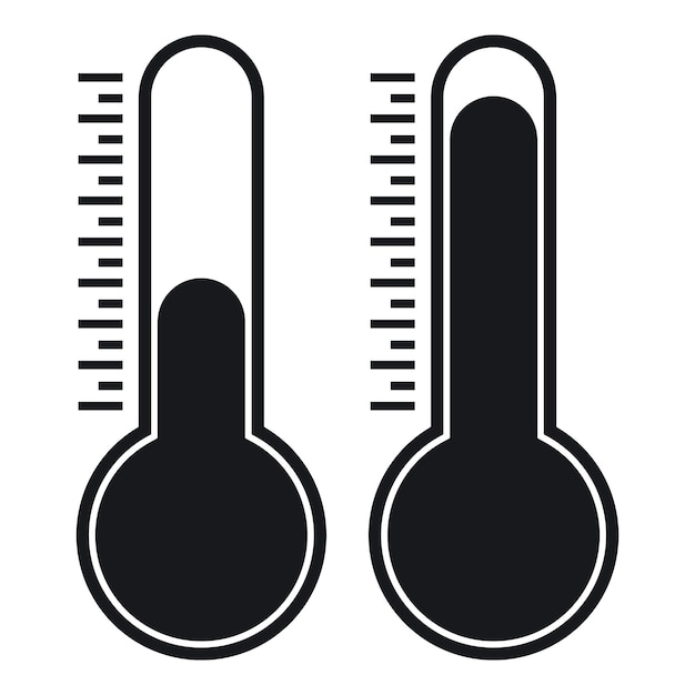 Vetor termômetro frio e quente