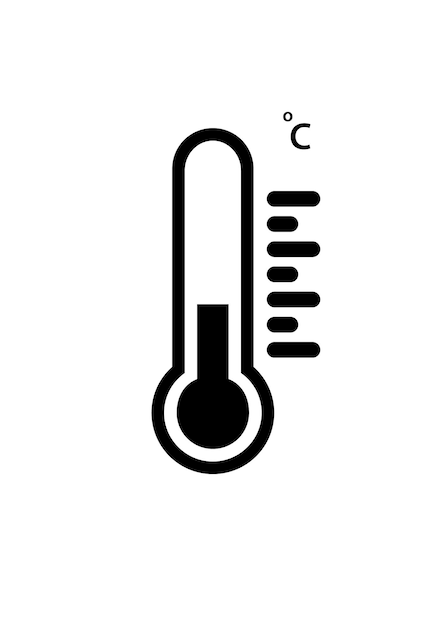 Termômetros medindo calor e frio equipamento de termômetro de ícone de ilustração vetorial mostrando calor ou c...