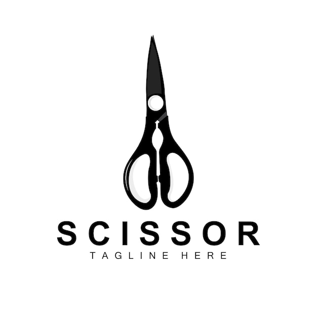 Vetor tesoura logo design barbearia shaver vector babershop tesoura marca ilustração