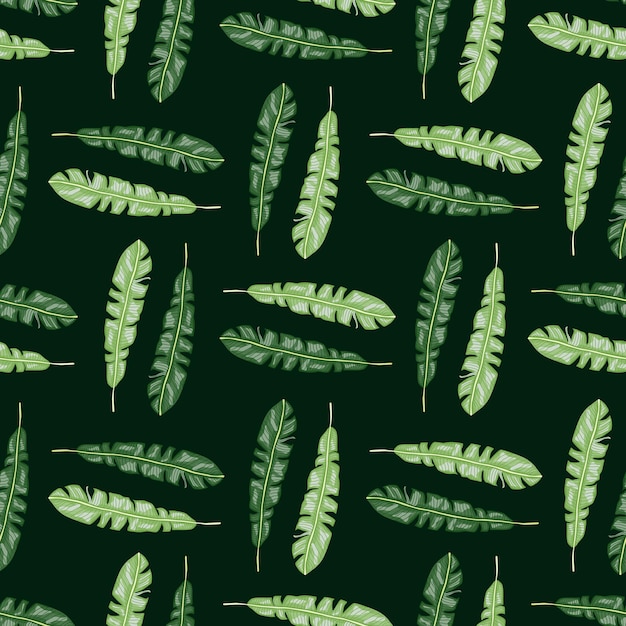 Teste padrão decorativo sem costura com ornamento de folhas tropicais botânicas. impressão verde.