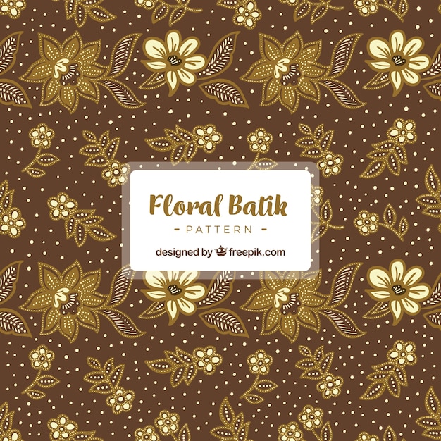 Teste padrão do vintage de flores batik
