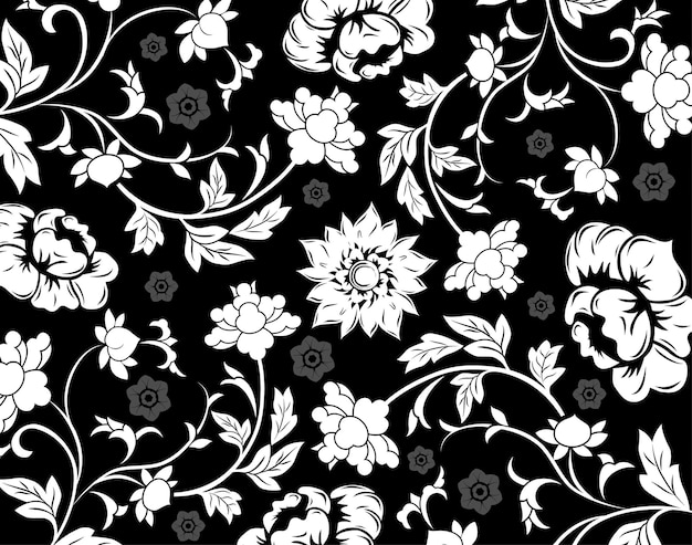 Teste padrão floral abstrato, elemento de design, ilustração vetorial