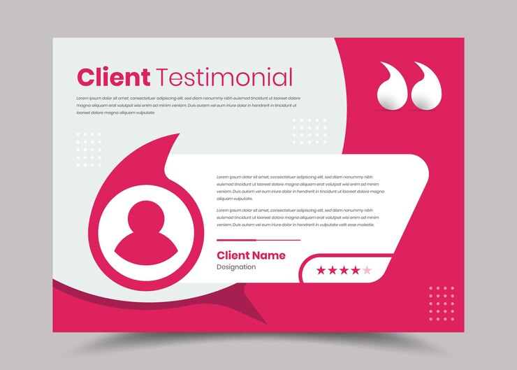 Vetor testimonial e apresentação de citações de mídia social design de modelo de postagem com layout minimalista