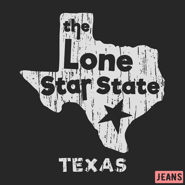 Texas o vintage solitário do estado da estrela