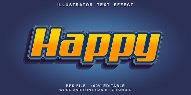 Text-effct-editable-happy