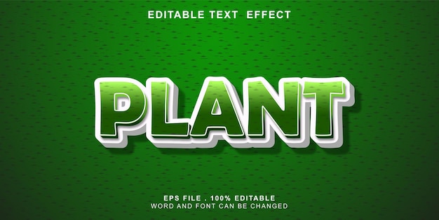 Vetor text-effeect-editable-plant