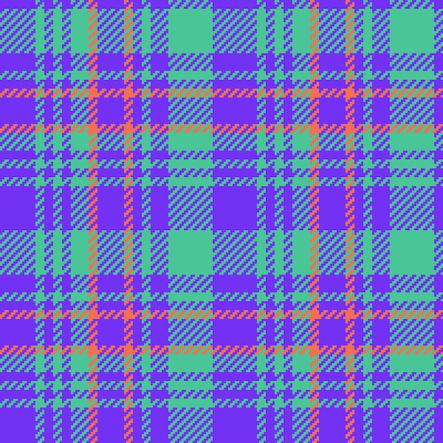 Têxtil de textura padrão Fundo xadrez tartan Verificação de tecido vetorial sem costura