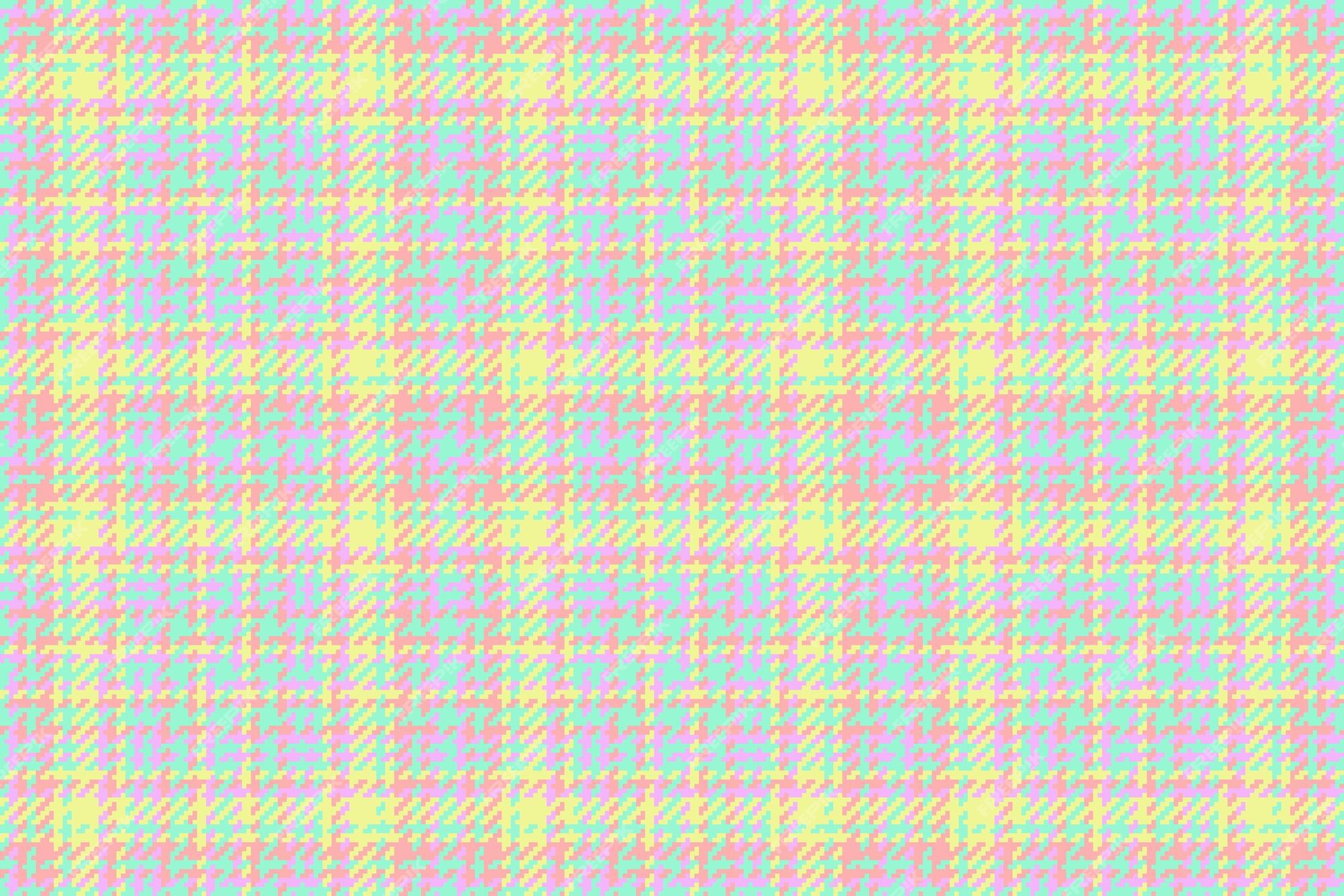 Verificação de padrão de tecido de fundo tartan sem costura com uma textura  têxtil vetorial xadrez em cores claras e pastel