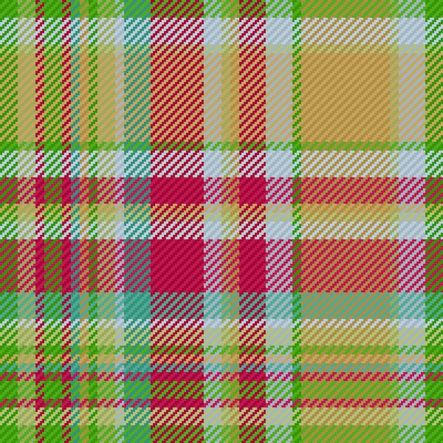 Têxtil xadrez sem costura tecido de verificação de fundo vetor padrão textura tartan