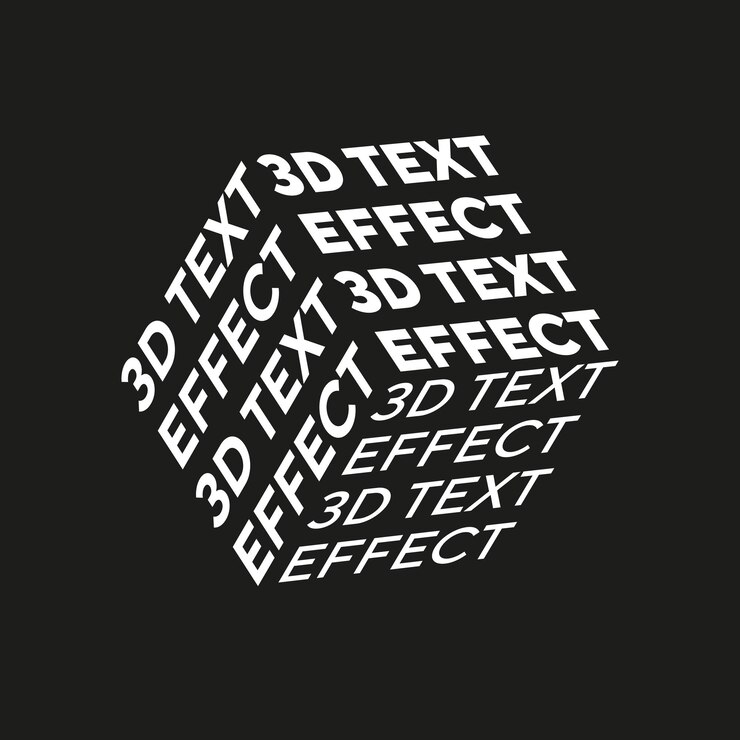 Vetor texto 3d novo design de tipografia de efeito de texto de estoque simples