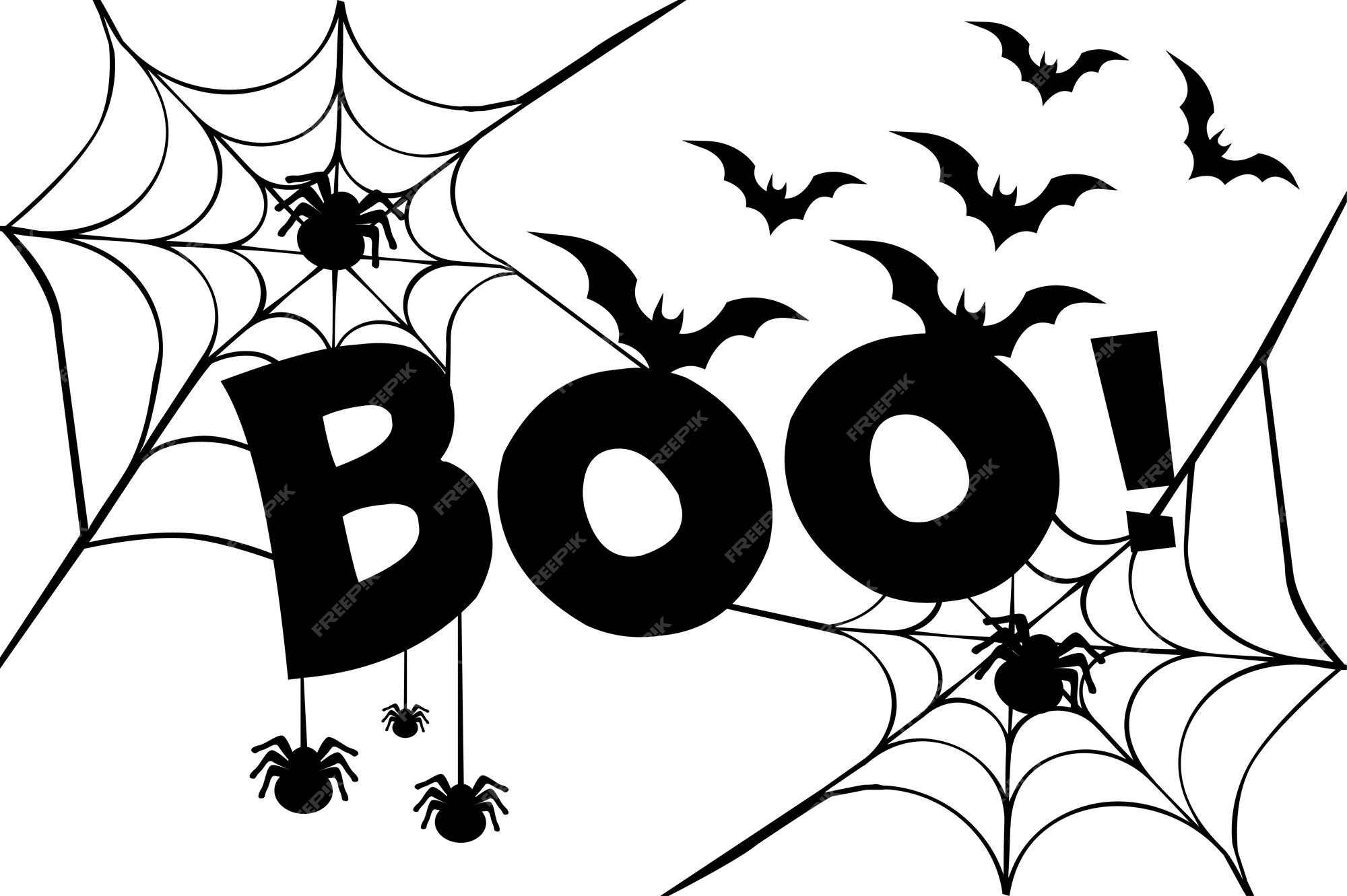 Vetores de Halloween Plano Padrão Perfeito Abóbora E Morcego De Férias De  Terror Texto Boo E Spiderweb Doodle Desenho Criativo De Desenho Têxtil  Embalagem Textura Vetorial De Papel De Parede No Fundo