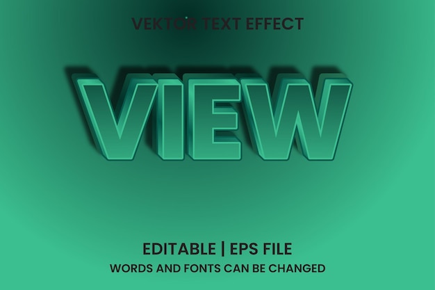 Texto de efeito de visualização editável