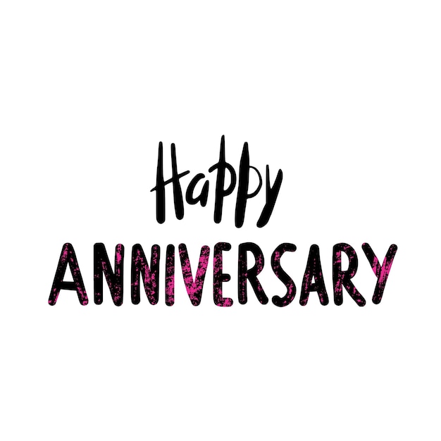 Texto de feliz aniversário Palavra vetorial com decoração