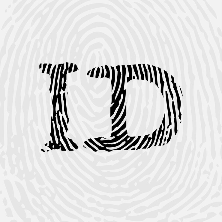 Vetor texto de fundo do id da impressão digital