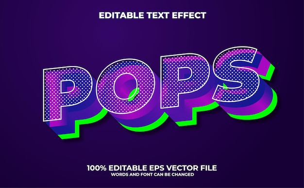 Texto editável de volta às aulas com efeito de vetor premium