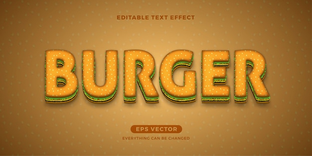 Texto editável do Burger
