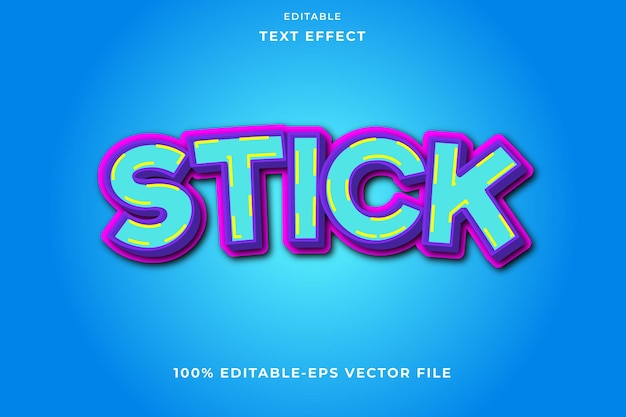 Texto editável effect stick glow