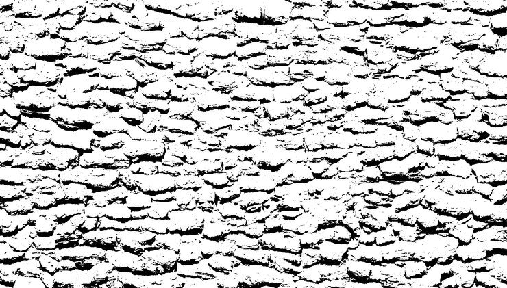 Vetor textura com padrões grunge preto e branco