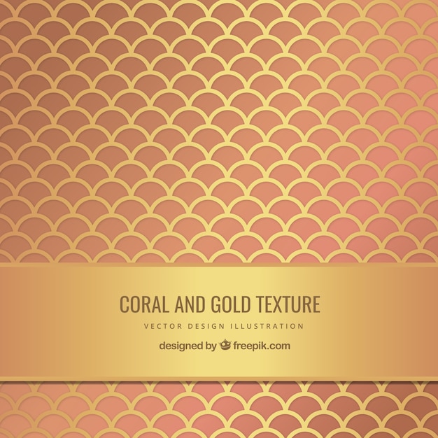 Textura coral e ouro