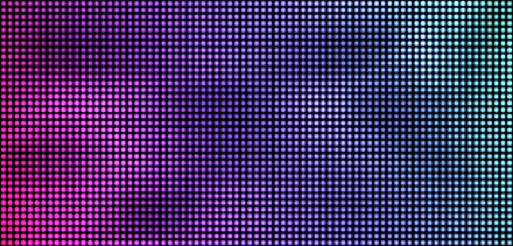 Vetor textura da tela conduzida. monitor digital lcd. efeito de diodo eletrônico. display analógico. videowall de televisão a cores.