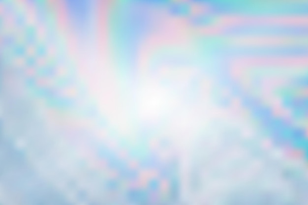 Textura de arco-íris da moda Folha holográfica Fantasia fundo colorido Arte irisescente Vector