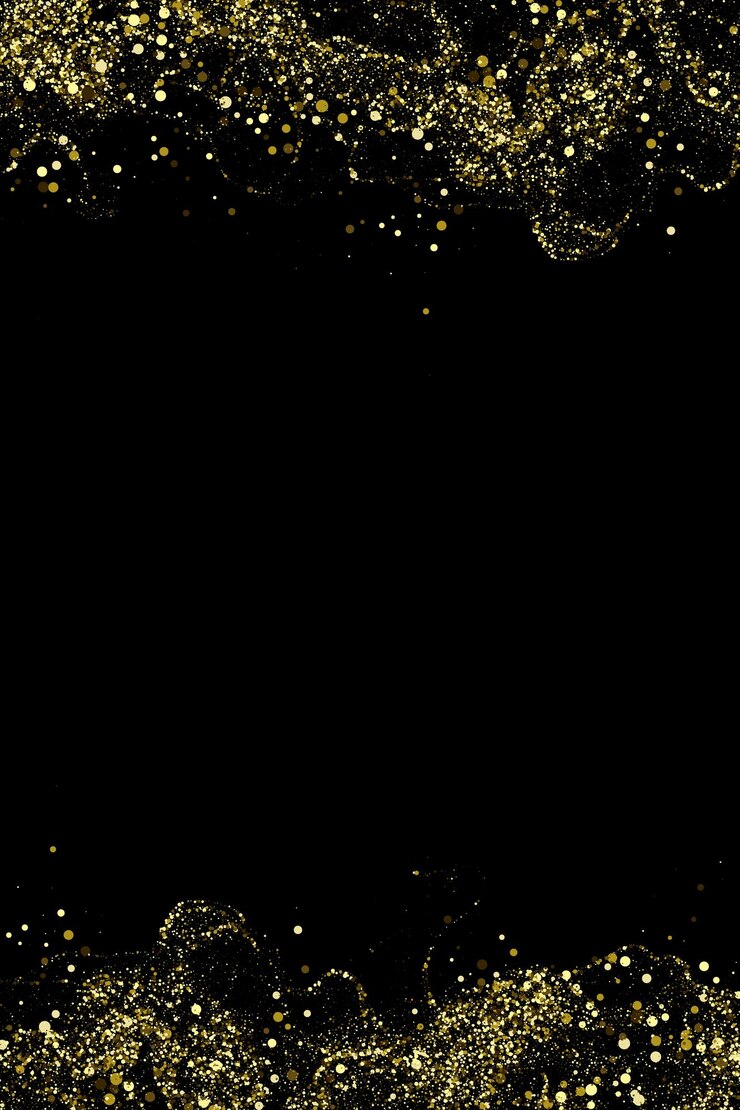 Vetor textura de brilho dourado com fundo preto partículas de ouro na forma de um fluxo de onda abstrato