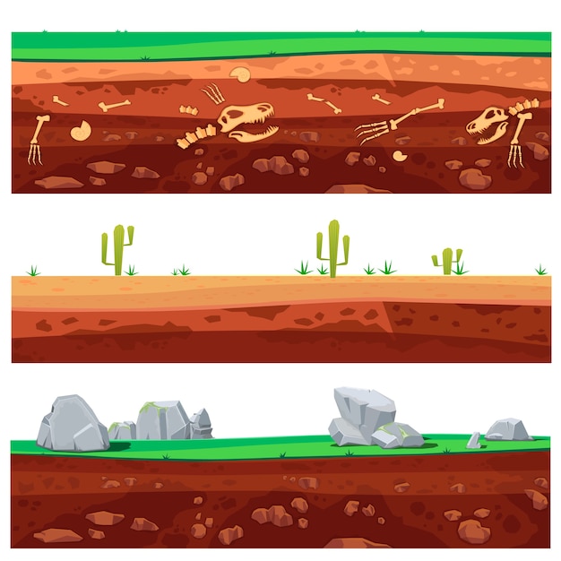 Vetor textura de camadas de rodadas de desenho animado