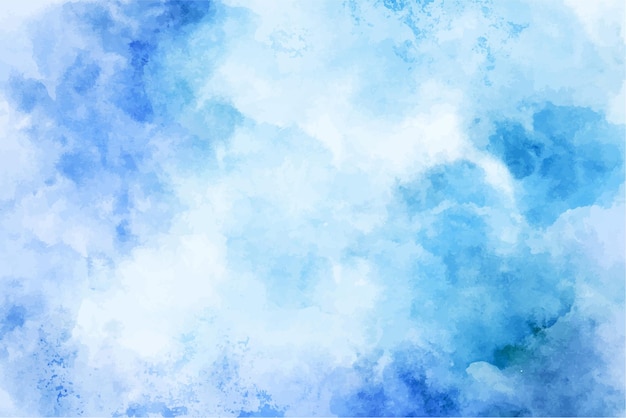 Textura de fundo azul aquarela pintada à mão para cartões de convite