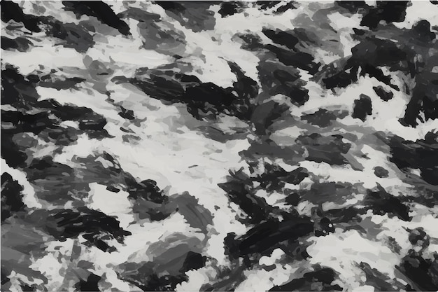 Vetor textura de fundo pintada à mão em preto e branco com pinceladas grunge grunge preto e branco