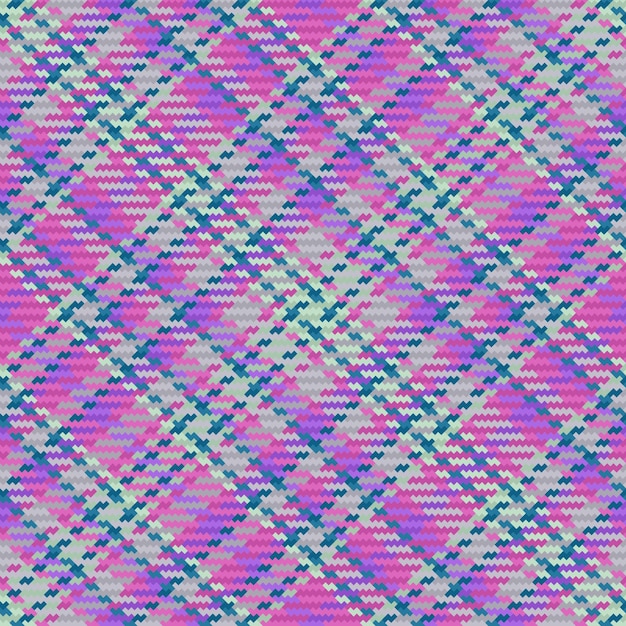 Textura de fundo tartan tecido xadrez sem costura padrão vetor têxtil verificação