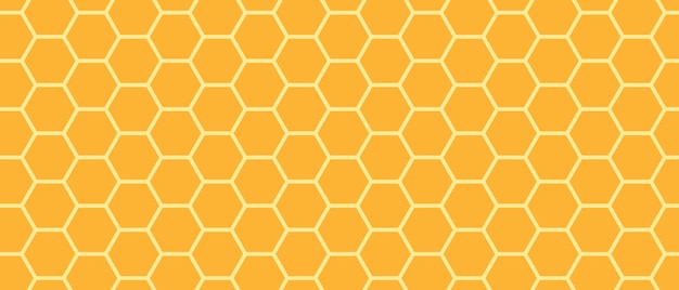 Vetor textura de grade de favo de mel dourado e favos de mel hexagonais de colmeia geométricas células hexagonais de mel de ouro textura perfeita favos de mel fundo brilhante ilustração vetorial