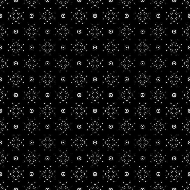 Textura de padrão preto e branco sem costura Design gráfico ornamental em tons de cinza Ornamentos em mosaico Modelo de padrão Ilustração vetorial EPS10
