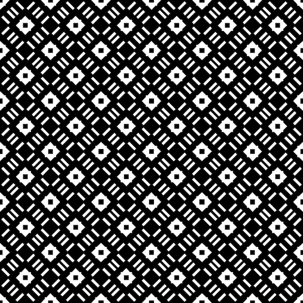 Textura de padrão preto e branco sem costura Design gráfico ornamental em tons de cinza Ornamentos em mosaico Modelo de padrão Ilustração vetorial EPS10