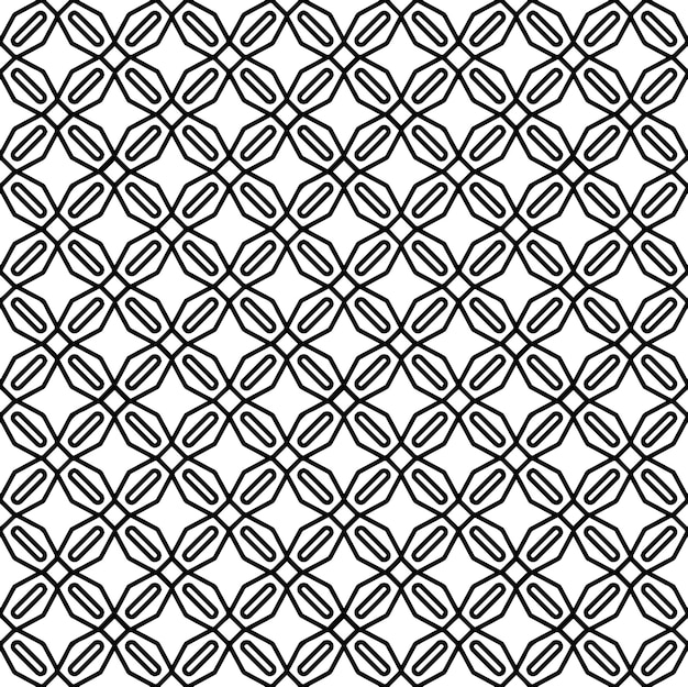 Textura de padrão sem costura preto e branco Desenho gráfico ornamental em escala de cinza Ornamentos em mosaico Modelo de padrão